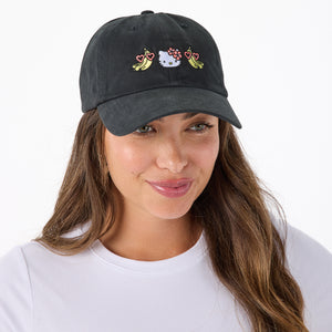 Hello Kitty x Aloha Collection Gone Bananas Dad Hat (Black) Accessory Aloha Collection Inc