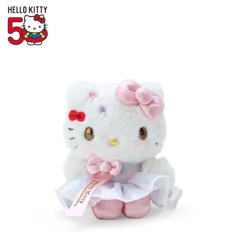 Hello Kitty Plush Mascot Keychain (50th Anniv. The Future In Our Eyes) Accessory Japan Original   