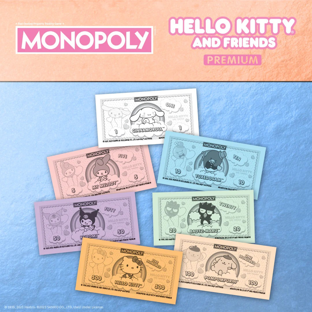 Hello Kitty &amp; Friends Monopoly Board Game (Rose Gold Premium Edition) Toys&amp;Games USAopoly Inc   