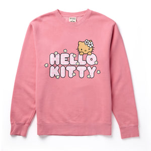 Hello Kitty x Aloha Collection Palaka Crew Sweatshirt (Pink) Apparel Aloha Collection Inc