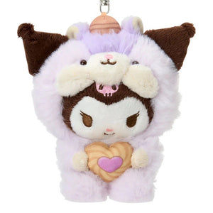 Kuromi Plush Mascot Keychain (Fluffy Squirrel Series) Accessory Japan Original