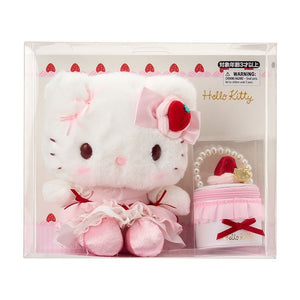 Hello Kitty 7" Boxed Plush & Accessory Case Set (Strawberry Whip Series) Plush Japan Original