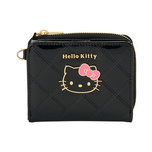 Hello Kitty Quilted Bi-Fold Wallet (Black) Bags Japan Original