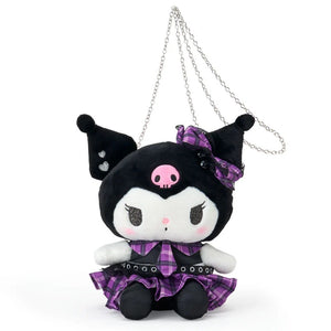 Kuromi Plush Crossbody Bag (Rock ’n’ Check Series) Bags Japan Original