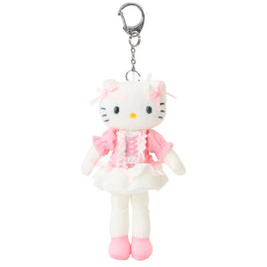 Hello Kitty Frilly Plush Mascot Keychain (Sanrio Closet Collection) Accessory Japan Original