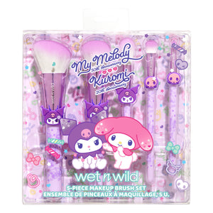 My Melody & Kuromi x Wet n Wild 5-Piece Makeup Brush Set (Kuromi) Beauty MARKWINS