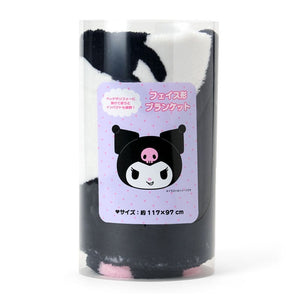 Kuromi Face-Shaped Throw Blanket Home Goods Japan Original