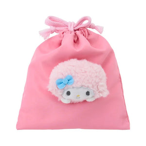 My Sweet Piano Face Plush Drawstring Travel Pouch Bags Japan Original