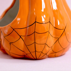 Hello Kitty Big Mouth Pumpkin Ceramic Candy Bowl Home Goods Blue Sky Clayworks