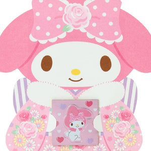 My Melody Enclosure Envelope 6-pc Set (Pink Kimono) Stationery Japan Original