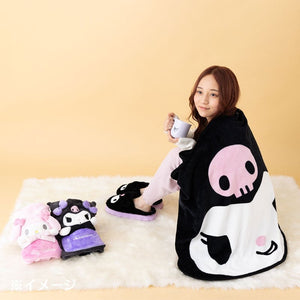 Kuromi Face-Shaped Throw Blanket Home Goods Japan Original
