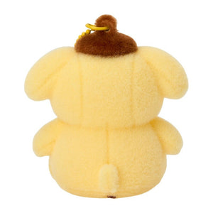 Pompompurin Classic Flocked Keychain Mascot Accessory Japan Original