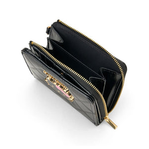 Hello Kitty Quilted Bi-Fold Wallet (Black) Bags Japan Original