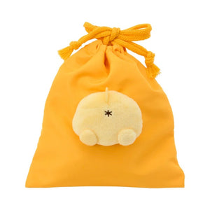 Pompompurin Face Plush Drawstring Travel Pouch Bags Japan Original