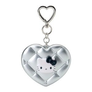 Hello Kitty Quilted Mini Mirror Keychain Accessory Japan Original