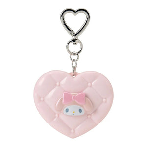 My Melody Quilted Mini Mirror Keychain Accessory Japan Original
