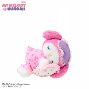 My Melody Sleeping Plush Mascot Keychain (My Melody & Kuromi Netflix Series) Accessory Japan Original