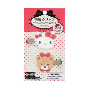 Hello Kitty Besties Flocked Mini Hair Clip Set Accessory Japan Original
