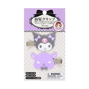 Kuromi Besties Flocked Mini Hair Clip Set Accessory Japan Original