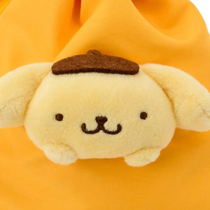 Pompompurin Face Plush Drawstring Travel Pouch Bags Japan Original
