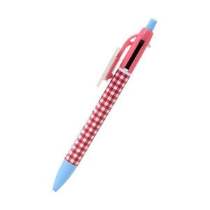 Hello Kitty 2-Color Gingham Retractable Pen Stationery Japan Original