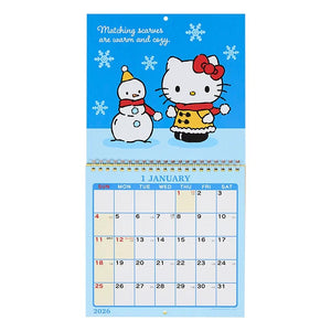 Hello Kitty 2026 Wall Calendar Stationery Japan Original