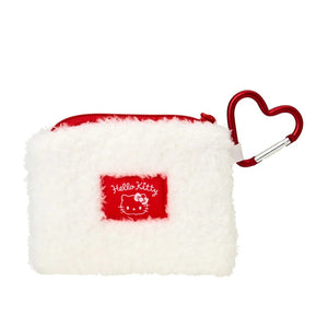Hello Kitty Fuzzy Mini Zipper Pouch Bags Japan Original