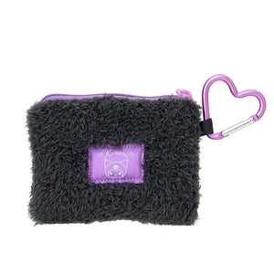 Kuromi Fuzzy Mini Zipper Pouch Bags Japan Original