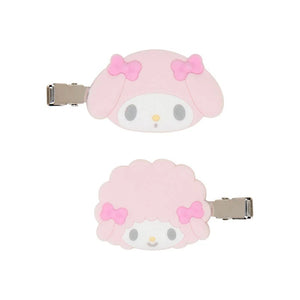 My Melody Besties Flocked Mini Hair Clip Set Accessory Japan Original