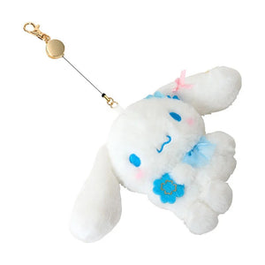 Cinnamoroll Plush ID Badge Holder & Reel (Blue Clover Series) Plush Japan Original