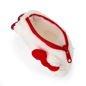 Hello Kitty Fuzzy Mini Zipper Pouch Bags Japan Original