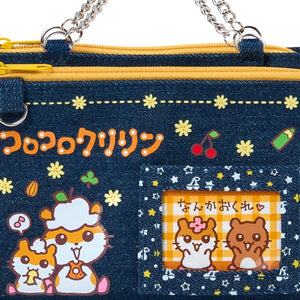 Corocorokuririn Mini Zipper Denim Pouch (Heisei Heart Series) Bags Japan Original