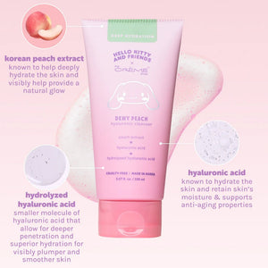 Hello Kitty and Friends x The Crème Shop Dewy Peach Hyaluronic Cleanser Beauty The Crème Shop