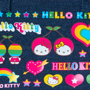 Hello Kitty Mini Zipper Denim Pouch (Heisei Heart Series) Bags Japan Original