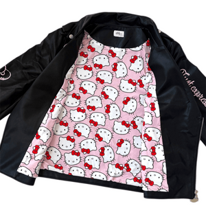 Hello Kitty x Lola + The Boys Kids Graffiti Biker Jacket (Black) Apparel Lola and The Boys NYC INC
