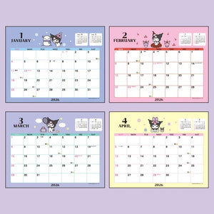 Kuromi 2026 Desk Calendar Stationery Japan Original