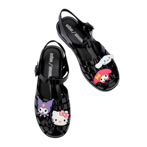 Hello Kitty and Friends x Melissa Possession Jelly Sandal (Black) Shoes Melissa