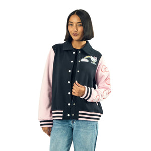 Hello Kitty Rainbow Varsity Jacket Apparel BIOWORLD