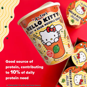 Hello Kitty x A-SHA Hot 'N Sour Noodle Soup (Single Cup) Home Goods ASHA FOODS USA CO INC