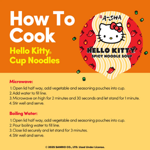 Hello Kitty x A-SHA Spicy Noodle Soup (Single Cup) Home Goods ASHA FOODS USA CO INC