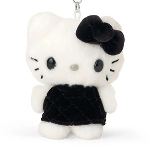 Hello Kitty Black Mini Plush Mascot Keychain (Mini Quilt Series) Accessory Japan Original