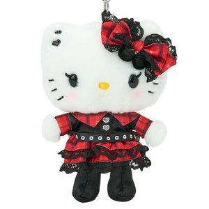 Hello Kitty Plush Mascot Keychain (Rock ’n’ Check Series) Accessory Japan Original