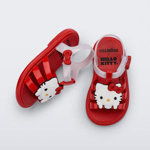 Hello Kitty x Mini Melissa Toddler Hip Jelly Sandal (Red) Shoes Melissa