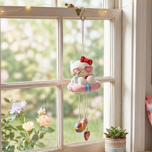 Hello Kitty Beach Fun Ceramic Wind Chime Home Goods Blue Sky