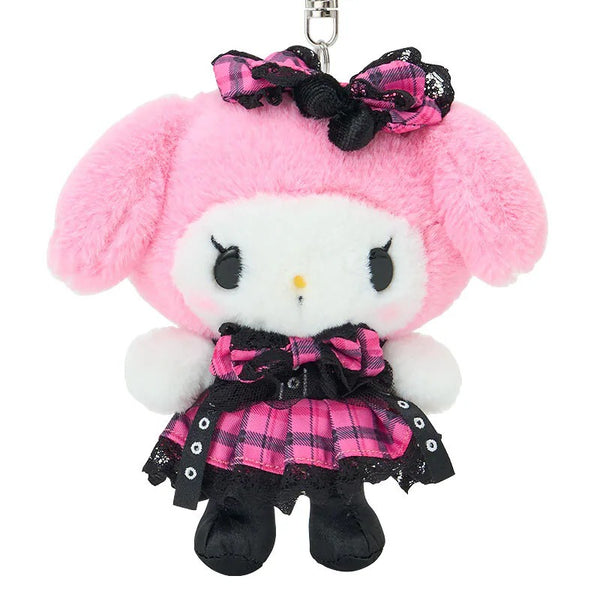 My Melody Plush Mascot Keychain (Rock 'n' Check Series)