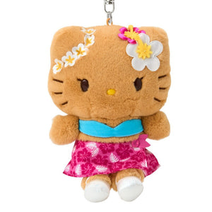 Hello Kitty Pink Plush Mascot Keychain (Suntan Series) Accessory Japan Original