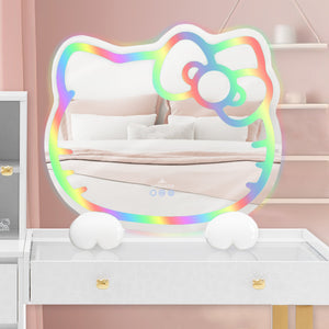 Hello Kitty x Impressions Vanity RGB Wall Mirror 2.0 W/ Bluetooth Speakers and Specialty Base