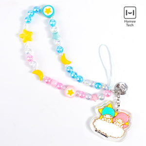 LittleTwinStars Beaded Charm Mobile Phone Wrist Strap
