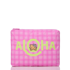 Hello Kitty x Aloha Collection Mid Pouch (Aloha Palaka) Bags Aloha Collection Inc
