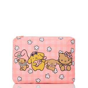 Hello Kitty and Friends x Aloha Collection Mid Pouch (Palaka Friends - Tan) Bags Aloha Collection Inc